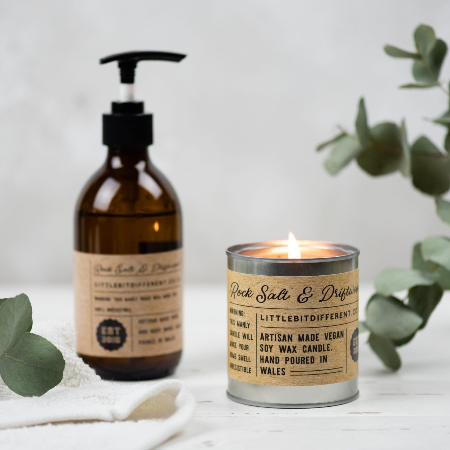 Tobacco candle. Man candle. Candles for him. White scented candle