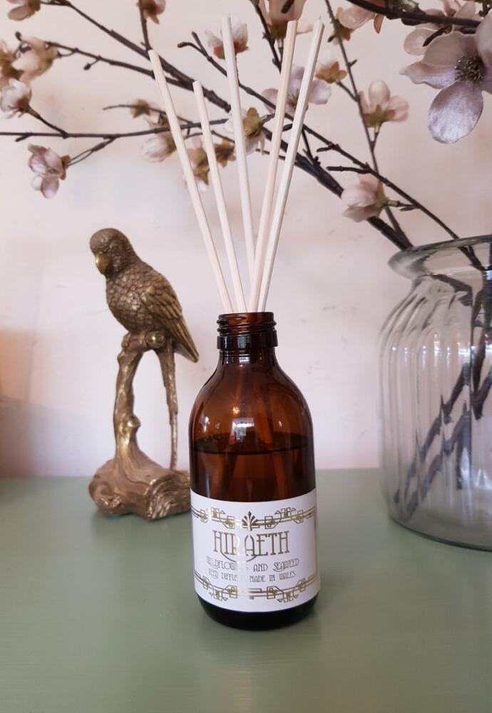 Hiraeth Amber glass Bottle Reed Diffuser Handmade Long Lasting 150ml